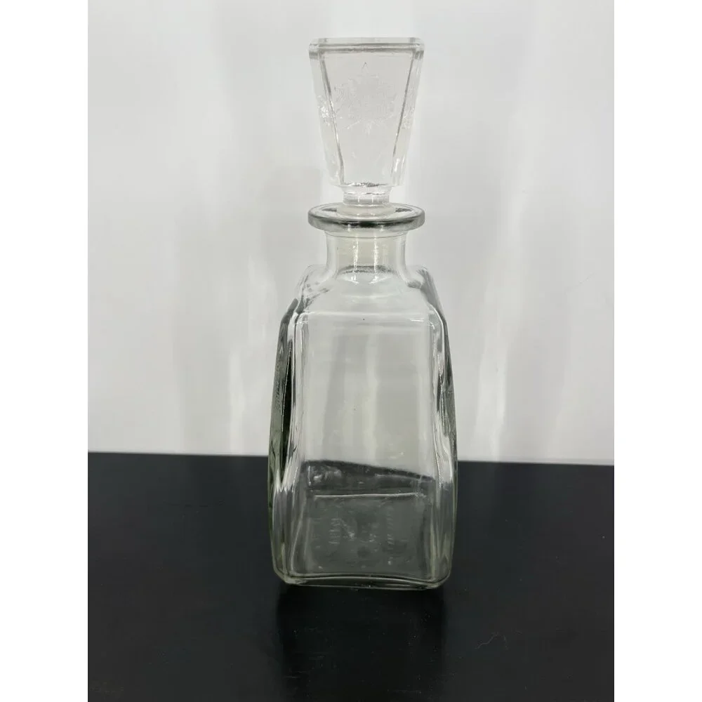 Vintage-John MacNaughton Co-Glass Bottle-‎ Canada-Liquor Decanter-Made in USA